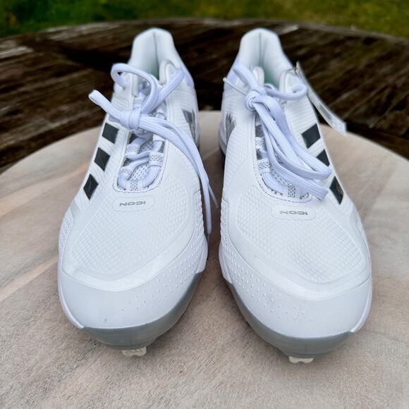 Adidas Icon 7 Boost Metal Baseball Cleats Mens Size 13 White FZ1557 New - Picture 14 of 14